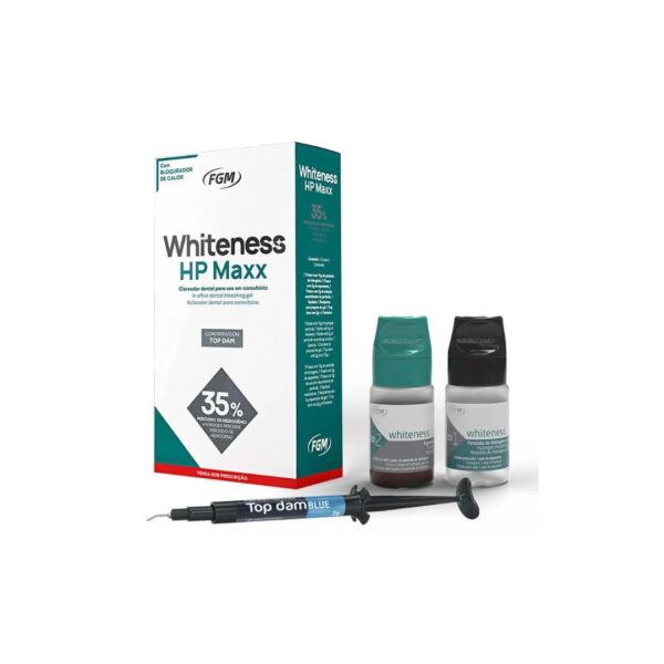 Whiteness HP Maxx is a bleaching based on Hydrogen peroxide at 35% for the whitening of vital and non-vital teeth.